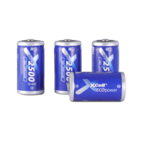 Set of rechargeable NiMH batteries - Size: HR14 / Baby / C